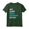 Maglietta Hula Hooping Repeat Eat Sleep - T-shirt Motivazionale per Appassionati di Hula Hooping