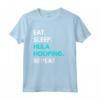 Maglietta Hula Hooping Repeat Eat Sleep - T-shirt Motivazionale per Appassionati di Hula Hooping