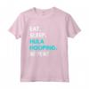 Maglietta Hula Hooping Repeat Eat Sleep - T-shirt Motivazionale per Appassionati di Hula Hooping