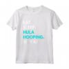 Maglietta Hula Hooping Repeat Eat Sleep - T-shirt Motivazionale per Appassionati di Hula Hooping