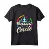 My Therapist Is A Circle Loves Hula Hooping - Allenamento Maglietta con Divertente Design a Cerchio - Ideale per Amanti dell'Hula Hoop