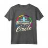 My Therapist Is A Circle Loves Hula Hooping - Allenamento Maglietta con Divertente Design a Cerchio - Ideale per Amanti dell'Hula Hoop