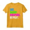 EAT SLEEP HOOPING DANCE HOOPS - Maglietta Fitness Hula Hoops per Donne, Bambini e Ragazze - Regalo Divertente per Compleanni e Feste