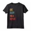 Divertente regalo Hula Hooping - Eat Sleep Hula Hooping Ripetizione Maglietta - Ideale per Compleanno