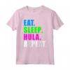 EAT SLEEP HOOPING REPEAT - Maglietta Hula Hooping Sport per Donne, Bambini, Ragazze - Regalo Fitness e Danza Hula Hoops