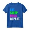 EAT SLEEP HOOPING REPEAT - Maglietta Hula Hooping Sport per Donne, Bambini, Ragazze - Regalo Fitness e Danza Hula Hoops