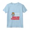 Donna L'insegnante di inglese è qui - Maglietta divertente con Collo a V per gli Amanti della Grammatica - Ideale per Regalo agli Insegnanti