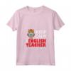 Donna L'insegnante di inglese è qui - Maglietta divertente con Collo a V per gli Amanti della Grammatica - Ideale per Regalo agli Insegnanti