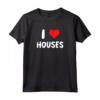 I Love Houses - Cuore - Agente Immobiliare Broker Investitore Maglietta - Leggera e Taglio Classico per Appassionati di Case