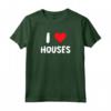 I Love Houses - Cuore - Agente Immobiliare Broker Investitore Maglietta - Leggera e Taglio Classico per Appassionati di Case