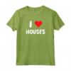 I Love Houses - Cuore - Agente Immobiliare Broker Investitore Maglietta - Leggera e Taglio Classico per Appassionati di Case