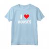 I Love Houses - Cuore - Agente Immobiliare Broker Investitore Maglietta - Leggera e Taglio Classico per Appassionati di Case