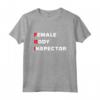 Maglietta divertente da uomo | FBI Ispettore del corpo femminile - T-shirt umoristica per studenti universitari e amanti del sarcasmo