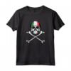 Camicia Teschio Italiano con Croce - Bandiera d'Italia Maglietta - Design Patriottico per gli Orgogliosi Italiani