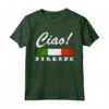 Ciao Italia Tricolore Bandiera Italiana Firenze Firenze Italia Maglietta - Orgoglio Italiano - Regalo per Amanti dell'Italia