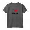 I LOVE MILANO - Cuore Maglietta della Città in Italia - Leggera e Stilosa - Ideale per gli Amanti di Milano