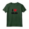 I LOVE MILANO - Cuore Maglietta della Città in Italia - Leggera e Stilosa - Ideale per gli Amanti di Milano