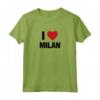 I LOVE MILANO - Cuore Maglietta della Città in Italia - Leggera e Stilosa - Ideale per gli Amanti di Milano
