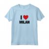 I LOVE MILANO - Cuore Maglietta della Città in Italia - Leggera e Stilosa - Ideale per gli Amanti di Milano