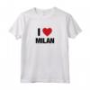 I LOVE MILANO - Cuore Maglietta della Città in Italia - Leggera e Stilosa - Ideale per gli Amanti di Milano