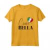 Grafica HapTiger Italia con Bandiera Italiana Maglietta - Ciao Bella - Ideale per Regalo Festa della Mamma, Compleanni, o Pensionamento
