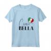 Grafica HapTiger Italia con Bandiera Italiana Maglietta - Ciao Bella - Ideale per Regalo Festa della Mamma, Compleanni, o Pensionamento