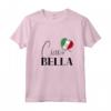 Grafica HapTiger Italia con Bandiera Italiana Maglietta - Ciao Bella - Ideale per Regalo Festa della Mamma, Compleanni, o Pensionamento
