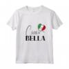 Grafica HapTiger Italia con Bandiera Italiana Maglietta - Ciao Bella - Ideale per Regalo Festa della Mamma, Compleanni, o Pensionamento