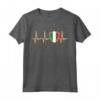 Italia Italy 2024 Heartbeat Proud Italian Flag Maglietta - Cuore dell'Italia - Ideale per Mostrare Amore e Sostegno