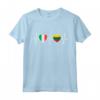 Italia E Lituania Bandiera Lituana - T-shirt Doppia Cittadinanza con Battito Cardiaco - Ideale per il Flag Day o la Giornata della Bandiera