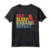 Mangia Dormi Ripeti Kabaddi Maglietta - Ideale per i Giocatori di Kabaddi e Fan Indiani - Leggera e Confortevole