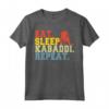 Mangia Dormi Ripeti Kabaddi Maglietta - Ideale per i Giocatori di Kabaddi e Fan Indiani - Leggera e Confortevole