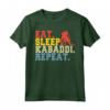 Mangia Dormi Ripeti Kabaddi Maglietta - Ideale per i Giocatori di Kabaddi e Fan Indiani - Leggera e Confortevole