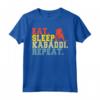 Mangia Dormi Ripeti Kabaddi Maglietta - Ideale per i Giocatori di Kabaddi e Fan Indiani - Leggera e Confortevole