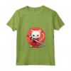 Donna Khao Manee - Gatto Giapponese Samurai Kawaii, Gatto Ninja Maglietta con Collo a V - Stile Unico e Moda Eccentrica