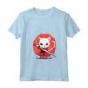 Donna Khao Manee - Gatto Giapponese Samurai Kawaii, Gatto Ninja Maglietta con Collo a V - Stile Unico e Moda Eccentrica