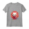 Donna Khao Manee - Gatto Giapponese Samurai Kawaii, Gatto Ninja Maglietta con Collo a V - Stile Unico e Moda Eccentrica