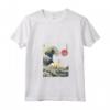 Khao Manee Gatto Giapponese Kanagawa Wave Surf - Maglietta Divertente per Proprietari di Gatti - Regalo Unico per Amanti dell'Arte Giapponese