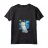 Khao Manee - Dipinto con Gatto Stellato, Maglietta Mamma e Papà - Regalo per Amanti dei Gatti - Ideale per Natale o Compleanno