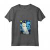 Khao Manee - Dipinto con Gatto Stellato, Maglietta Mamma e Papà - Regalo per Amanti dei Gatti - Ideale per Natale o Compleanno