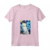 Khao Manee - Dipinto con Gatto Stellato, Maglietta Mamma e Papà - Regalo per Amanti dei Gatti - Ideale per Natale o Compleanno