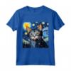 Khao Manee - Gatto Starry Night - Maglietta per Amanti Gatto Khao Manee - Ideale per Proprietari e Amanti di Gatti