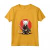 Donna Samurai Gatto Giapponese Kawaii Ninja Khao Manee Cat Maglietta con Collo a V - Moda Ninja Kawaii per Appassionati di Cultura Giapponese