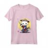 Donna Samurai Khao Manee Gatto Giapponese Kawaii Ninja Cat Maglietta con Collo a V - Design Vivido e Intricato - Ideale per Appassionati di Gatti e Cultura Giapponese