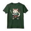 Samurai Khao Manee Gatto Giapponese Kawaii Ninja - Maglietta con Design Unico e Cultura Giapponese - Ideale per Appassionati di Gatti