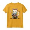Samurai Khao Manee Gatto Giapponese Kawaii Ninja - Maglietta con Design Unico e Cultura Giapponese - Ideale per Appassionati di Gatti
