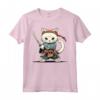Samurai Khao Manee Gatto Giapponese Kawaii Ninja - Maglietta con Design Unico e Cultura Giapponese - Ideale per Appassionati di Gatti