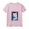 Donna Khao Manee Gatto Notte Stellata - Maglietta Carina per Amanti dei Gatti - Ideale per Natale o Compleanni