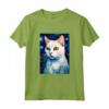 Khao Manee Gatto Notte Stellata Pittura - Maglietta Carina per Amanti dei Gatti - Regalo Perfetto per Compleanni e Feste