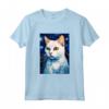 Khao Manee Gatto Notte Stellata Pittura - Maglietta Carina per Amanti dei Gatti - Regalo Perfetto per Compleanni e Feste